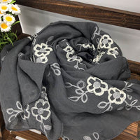 Spring And Summer Women's Artistic Ethnic Style Shawl Cotton Linen Versatile Long