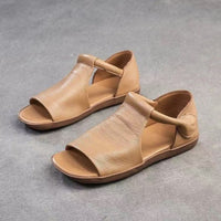 Summer Hollow Women's Sandals Flat Soft Bottom Low-top Roman Shoes