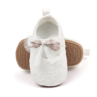 Girls' Cute Bowknot Princess Lace Soft Rubber Sole One-strap Toddler Shoes