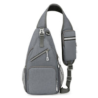 Mens Casual Simple Solid-color Shoulder Bag