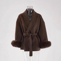 Fox Fur Double-sided Temperament Wool Overcoat