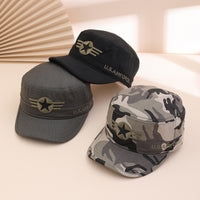 Cross-border New-style Men's Five-star Camouflage Sun-protective Flat-top Hat For Spring And Summer - Trendy Youth Style Sun Hat