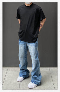 Men's American High Street Loose Straight Leg Micro Flared Pants
