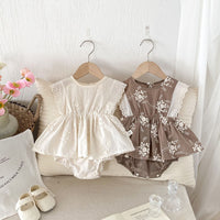 Baby Girl Fashionable Embroidery Lace Sleeve Dress