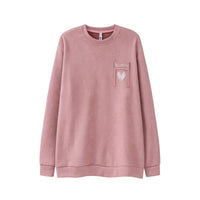 Street Patch Letter Three-dimensional Embroidered Deerskin Velvet Sweater