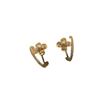 Silver Needle Flower Stud Earrings Light Luxury High Sense