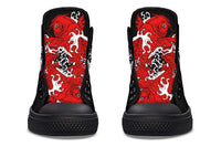 Printed Couple High Top Canvas Shoes