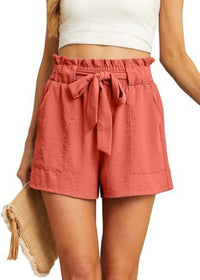 Women's Short Belt Pocket Summer Casual