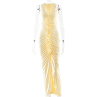 Womens Fashionable Sexy Off-Shoulder Waist-Cinching Dress