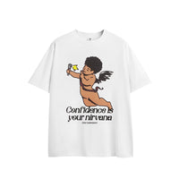 Cotton Angel Printed T-shirt Fashion Brand Short Sleeve Pullover Men's Top
