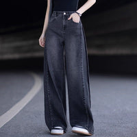 Straight-leg High-waisted Loose-fitting Wide-leg Pants
