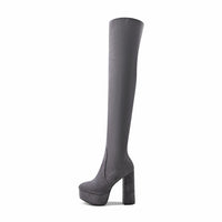 Thick High-heeled Over-the-knee Women's Plus Size Boots