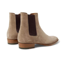 Men's Leather Nubuck Pointed Toe Low-top Martin Boots