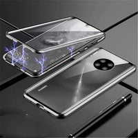 Mobile Phone Shell Double-sided Magnetic Metal Glass Protective Cover