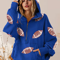 Sweater Women's Clothing Zipper Drawstring Long Sleeve