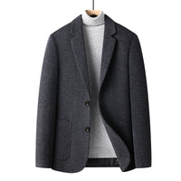 Autumn And Winter Solid Color Short Wool Woolen Men's Suit