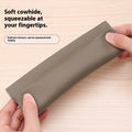 Self-closing First Layer Cowhide Long Wallet