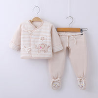 Newborn Baby Suit Autumn New Natural Color Cotton Thin