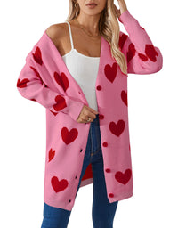 Fashion Love Mid-length Coat Sweater Women