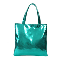 Simple Portable Large Capacity Texture Shiny Shoulder Bag Personality Soft Pu Paint Commuter Tote