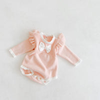 Girl Baby Bow Long Sleeve Jumpsuit