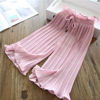 Girls' New Nine Points Anti-mosquito Casual Wide Leg Pants