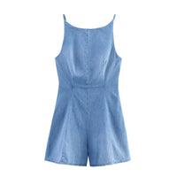 New Summer Off-the-shoulder Denim Jumpsuit