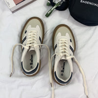 Autumn New Leather Retro White Shoes Couple Style