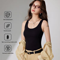 Lyocell Cotton Fixed-cup Padded Strap Camisole