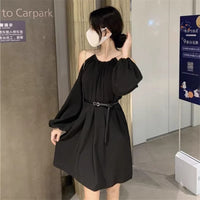 Stylish Relaxed-fit Long-sleeve Dress For Women