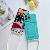 Card Lanyard Phone Case Diamond Diagonal Span