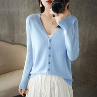 Spring And Summer New V-neck Cardigan Loose Plus Size Women's Clothing