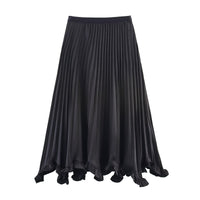 Heavy Industry Petal Wooden Ear Elegant Pleated Skirt