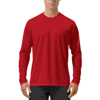 Quick-drying Solid Color Round Neck Sports Training Stretch Sun Protection Long Sleeve