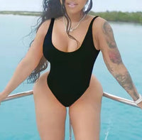Bikini Beach Vacation Bottoming Jumpsuit Low Cut