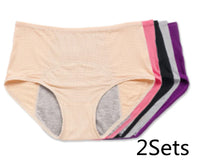 Large Size Breathable Front And Rear Leak-Proof Mid-High Waist Underwear