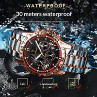 Waterproof Multifunction Sporty Mens Watch