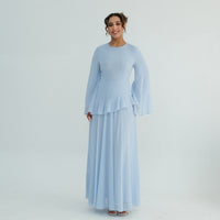 Women's Waist-cinching Double-layer Dress