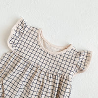 Children's Clothing Boys And Girls Plaid One-piece Romper