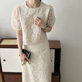 Fashionable Korean-style Top And Skirt Set For Women