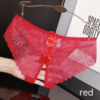Women's Hollow Bow Cute Open Crotch Briefs