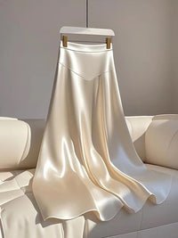 Women's High Waist Slimming A- Line Umbrella Skirt Mid-length