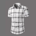 Men's Business Summer Wide Loose Shoulder Short Sleeve Single-breasted Shirt