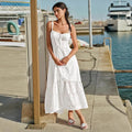 Solid-color Sleeveless Tube Top Backless Slip Dress