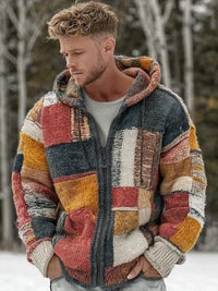 Christmas 3D Digital-Print Casual Zip-Up Hoodie