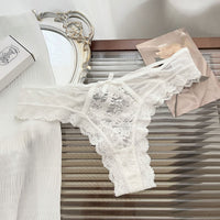 Female Cross Tie Hollow Mesh Breathable Thong