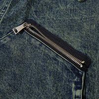 American Style Old Gradient Color Denim Jacket