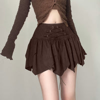 Women's Irregular Lace-up Waist Skirt