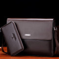 Trendy Men's Business Office And Casual Large-capacity Leather Bag