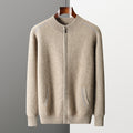 Men's Cashmere Sweater Thick Heavy Half Turtleneck Zipper